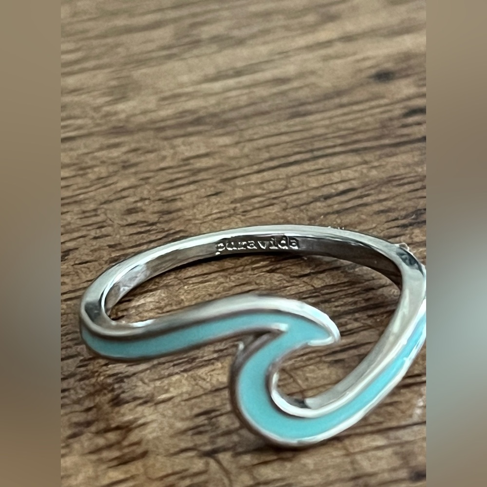 Turquoise pura vida ocean wave ring - Picture 4 of 4